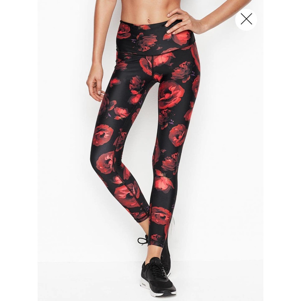 Victoria's Secret Rose Print Leggings Size Small NWT